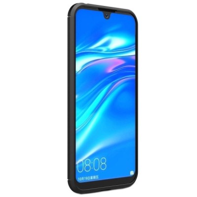 Huawei Y5 2019 (Honor 8S) „Carbon“ твердый силиконовый чехол (TPU) - черный | Vacins.lv