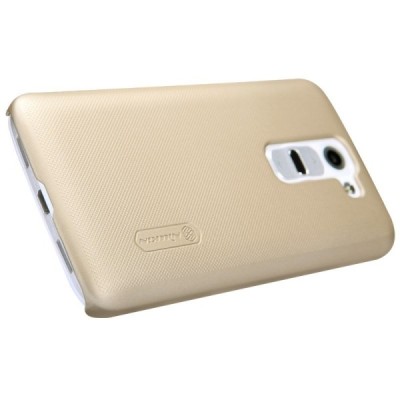 LG G2 mini D620 Nillkin Frosted Shield zelts plastmasas futrālis + ekrāna aizsargplēve / Vacins.lv