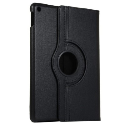 Apple iPad 10.2" (2019), Pro 10.5 вращающийся на 360 градусов, черный кожаный чехол (складной) | Vacins.lv