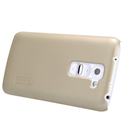 LG G2 mini D620 Nillkin Frosted Shield zelts plastmasas futrālis + ekrāna aizsargplēve / Vacins.lv