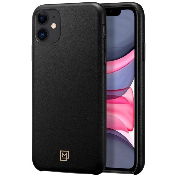 „Spigen“ La Manon Calin ādas apvalks - melns (iPhone 11)