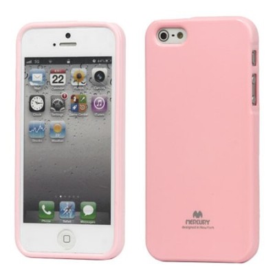 Apple iPhone 5, 5S Mercury Color rozs cieta silikona (TPU) futrālis / Vacins.lv