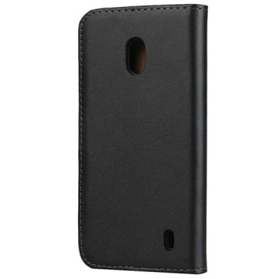 Nokia 2.2 (2019) открываемый чёрный кожаный чехол - книжка | Vacins.lv