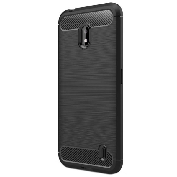 „Carbon“ твердый силиконовый чехол (TPU) - черный (Nokia 2.2)