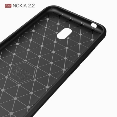 Nokia 2.2 (2019) „Carbon“ твердый силиконовый чехол (TPU) - черный | Vacins.lv