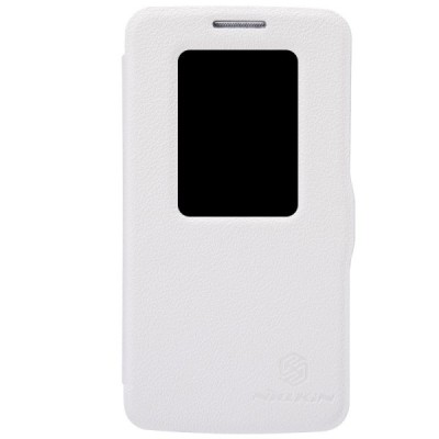 Nillkin Fresh LG G2 mini D620 baltas odinis atverčiamas dėklas / Priedai.lt