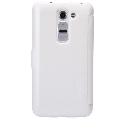 Nillkin Fresh LG G2 mini D620 baltas odinis atverčiamas dėklas / Priedai.lt