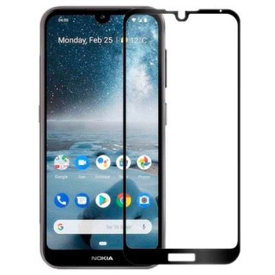 Nokia 4.2 (2019) „Rurihai“ 9H Tempered Glass усиленная защита, черное защитное стекло с полным покрытием 0.26 мм | Vacins.lv