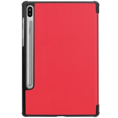 Samsung Galaxy Tab S6 10,5 T865 (T860) красный кожаный чехол-книжка (складной) | Vacins.lv