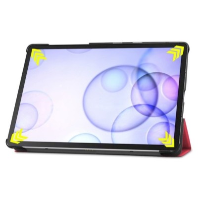 Samsung Galaxy Tab S6 10,5 T865 (T860) красный кожаный чехол-книжка (складной) | Vacins.lv