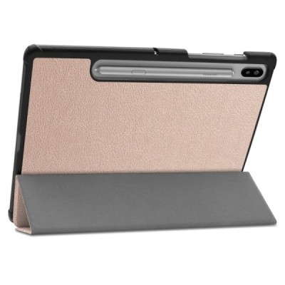 Samsung Galaxy Tab S6 10,5 T865 (T860) atvēramais zelta maciņš / Vacins.lv