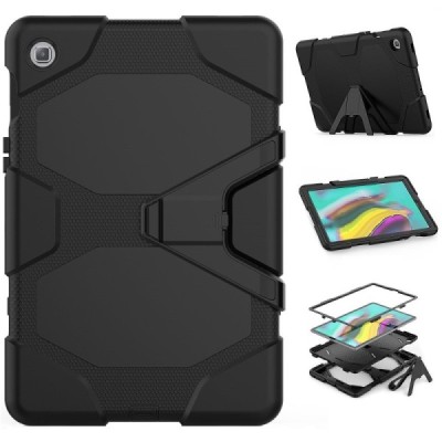 Samsung Galaxy Tab S5e (T720, T725) усиленный защитный твердый чехол чёрного цвета | Vacins.lv