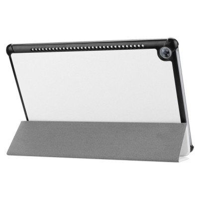 Huawei MediaPad M5 10.8 (MediaPad M5 10 Pro) белый кожаный чехол-книжка (складной) | Vacins.lv