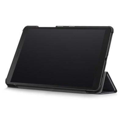 Samsung Galaxy Tab A 8.0 (T290, T295) чёрный кожаный чехол-книжка (складной) | Vacins.lv