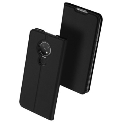 „Dux Ducis“ Skin серии Nokia 7.2 (Nokia 6.2) чёрный кожаный чехол-книжка | Vacins.lv