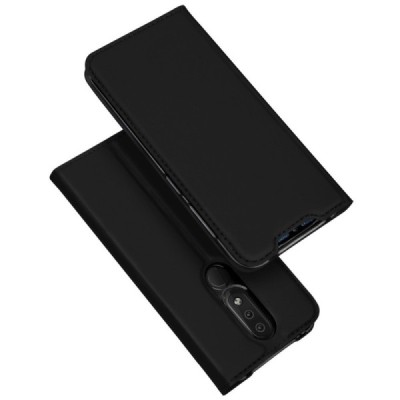 „Dux Ducis“ Skin серии Nokia 4.2 (2019) чёрный кожаный чехол-книжка | Vacins.lv