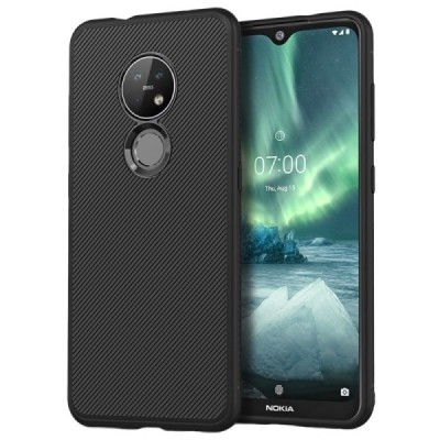 Nokia 7.2 (Nokia 6.2) „Fashion“ твердый чёрный силиконовый чехол | Vacins.lv