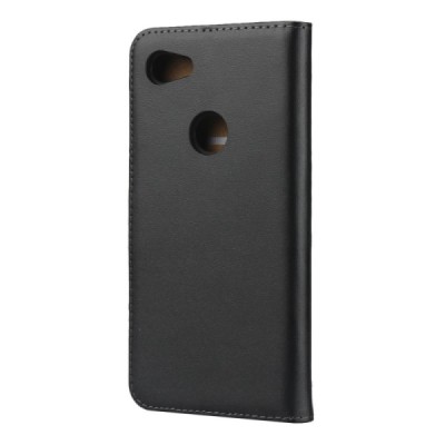 Google Pixel 3A „Casual“ открываемый чёрный кожаный чехол - книжка | Vacins.lv