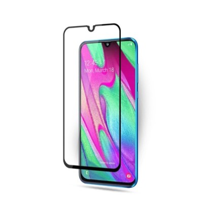 Samsung Galaxy A40 „Mocolo“ 9H Tempered Glass усиленная защита, черное защитное стекло с полным покрытием толщиной 0,26 мм | Vac