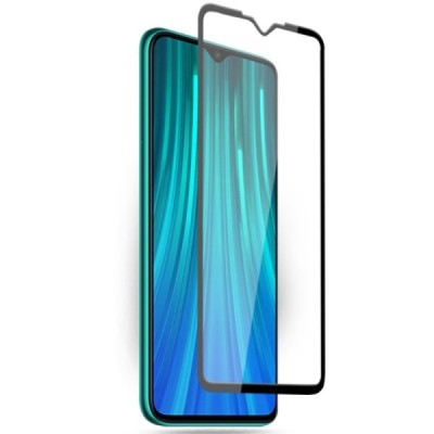Xiaomi Redmi Note 8 Pro „Rurihai“ 9H Tempered Glass усиленная защита, черное защитное стекло с полным покрытием 0.26 мм | Vacins