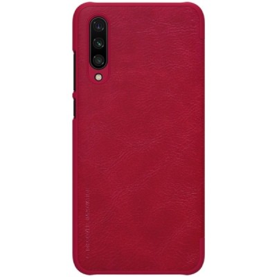 Роскошный красный кожаный чехол Nillkin Qin Series для Xiaomi Mi A3 | Vacins.lv