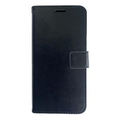 LG K40 открываемый чёрный кожаный чехол - книжка | Vacins.lv