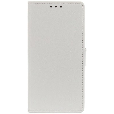 LG K40 открываемый белый кожаный чехол - книжка | Vacins.lv