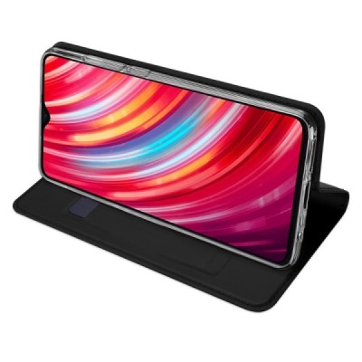 „Dux Ducis“ Skin серии Xiaomi Redmi Note 8 Pro чёрный кожаный чехол-книжка | Vacins.lv