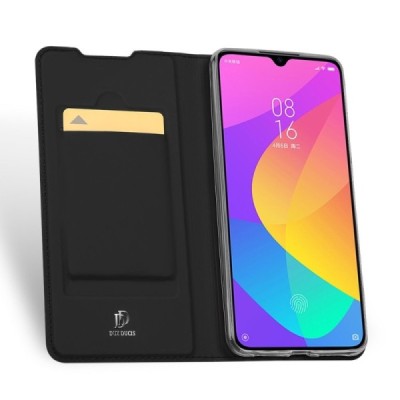 Xiaomi Mi 9 Lite Pro „Dux Ducis“ Skin sērijas melns atvērams maciņš, maks | Vacins.lv