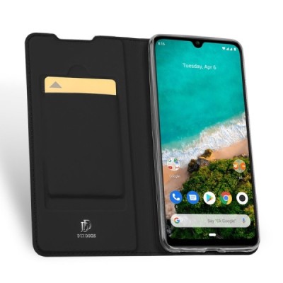 Xiaomi Mi A3 „Dux Ducis“ Skin sērijas melns atvērams maciņš, maks | Vacins.lv