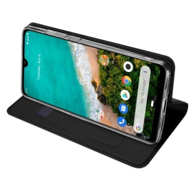 Xiaomi Mi A3 „Dux Ducis“ Skin sērijas melns atvērams maciņš, maks | Vacins.lv