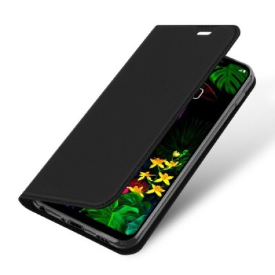 „Dux Ducis“ Skin серии LG G8s чёрный кожаный чехол-книжка | Vacins.lv