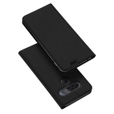 „Dux Ducis“ Skin серии LG G8s чёрный кожаный чехол-книжка | Vacins.lv