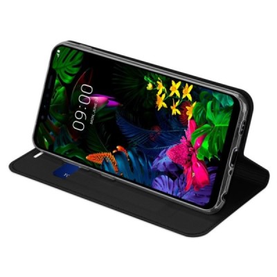 „Dux Ducis“ Skin серии LG G8s чёрный кожаный чехол-книжка | Vacins.lv