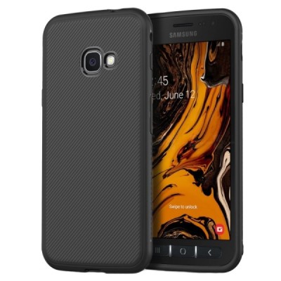 Samsung Galaxy Xcover 4 / 4S (G390, G398) cieta silikona (TPU) melns apvalks / vacins.lv