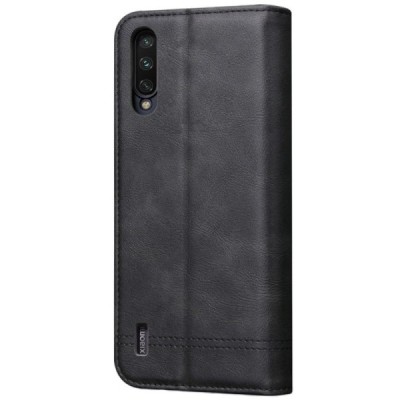 „Deluxe“ Xiaomi Mi 9 Lite чёрный кожаный чехол-книжка | Vacins.lv