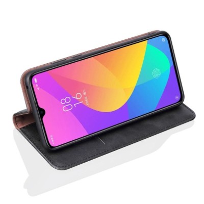 „Deluxe“ Xiaomi Mi 9 Lite чёрный кожаный чехол-книжка | Vacins.lv