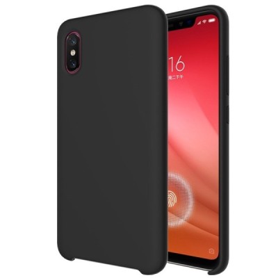 „Rubberized“ Xiaomi Mi 8 Pro твердый силиконовый чехол (TPU) - чёрный | Vacins.lv
