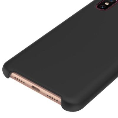 „Rubberized“ Xiaomi Mi 8 Pro твердый силиконовый чехол (TPU) - чёрный | Vacins.lv