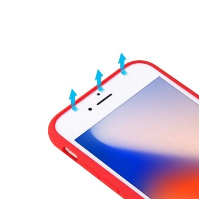 Apple iPhone 7 / 8 / SE 2020 Shell (TPU) твердый силиконовый чехол - красный | Vacins.lv