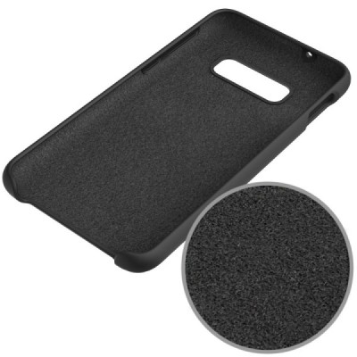 Samsung Galaxy S10e „Shell“ cieta silikona (TPU) melns vāciņš, apvalks | Vacins.lv