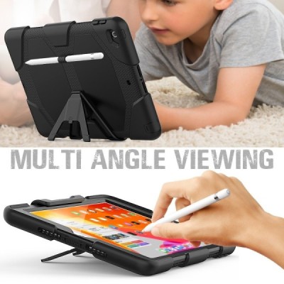 Apple iPad 10.2 (2019) усиленный защитный твердый чехол чёрного цвета | Vacins.lv