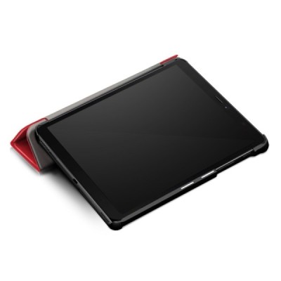 Samsung Galaxy Tab A 8.0 (T290, T295) красный кожаный чехол-книжка (складной) | Vacins.lv