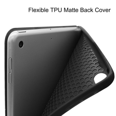 Apple iPad 10.2 (2019) atvēramais melns maciņš - maks ar vietu, kur ielikt stylus | Vacins.lv