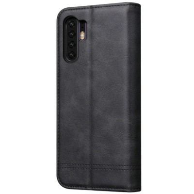 „Deluxe“ Huawei P30 Pro чёрный кожаный чехол-книжка | Vacins.lv
