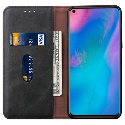 „Deluxe“ Huawei P30 Pro чёрный кожаный чехол-книжка | Vacins.lv