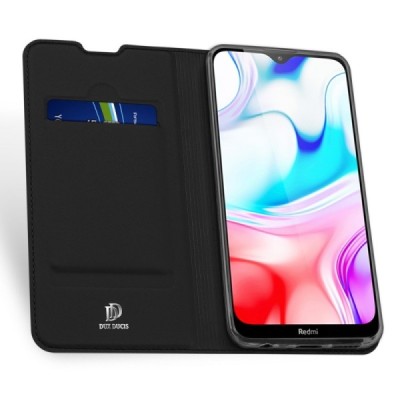 „Dux Ducis“ Skin серии Xiaomi Redmi 8 чёрный кожаный чехол-книжка | Vacins.lv