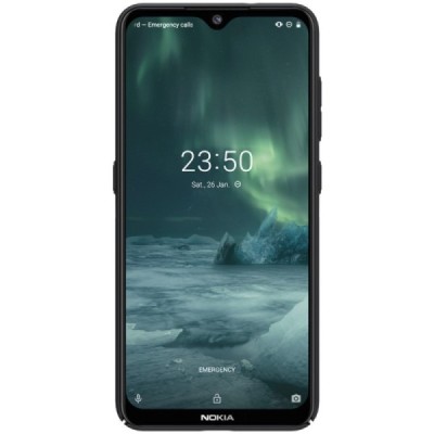 Nokia 7.2 Nillkin Frosted Shield черный пластиковый чехол | Vacins.lv