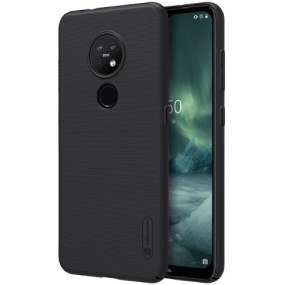 Nokia 7.2 Nillkin Frosted Shield черный пластиковый чехол | Vacins.lv