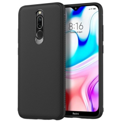 Xiaomi Redmi 8 твердый силиконовый чехол (TPU) - чёрный | Vacins.lv
